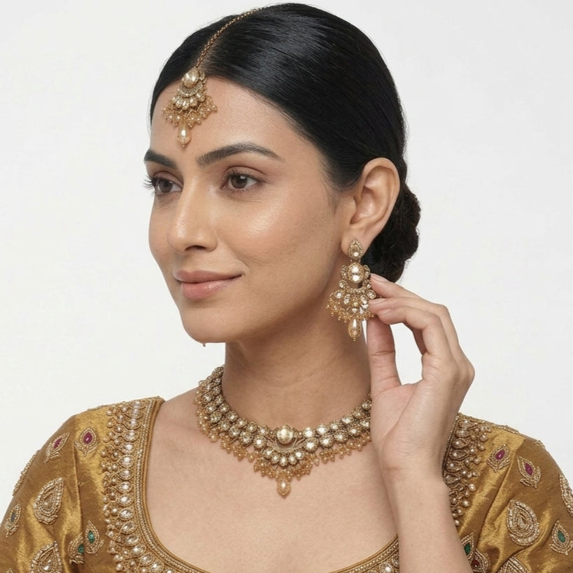 Premium Quality Shadow Stone Necklace Set ( code:b-11)