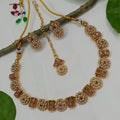 Premium Quality Gold Plated Necklace Set With Earring and Maangtika (CODE:M7)