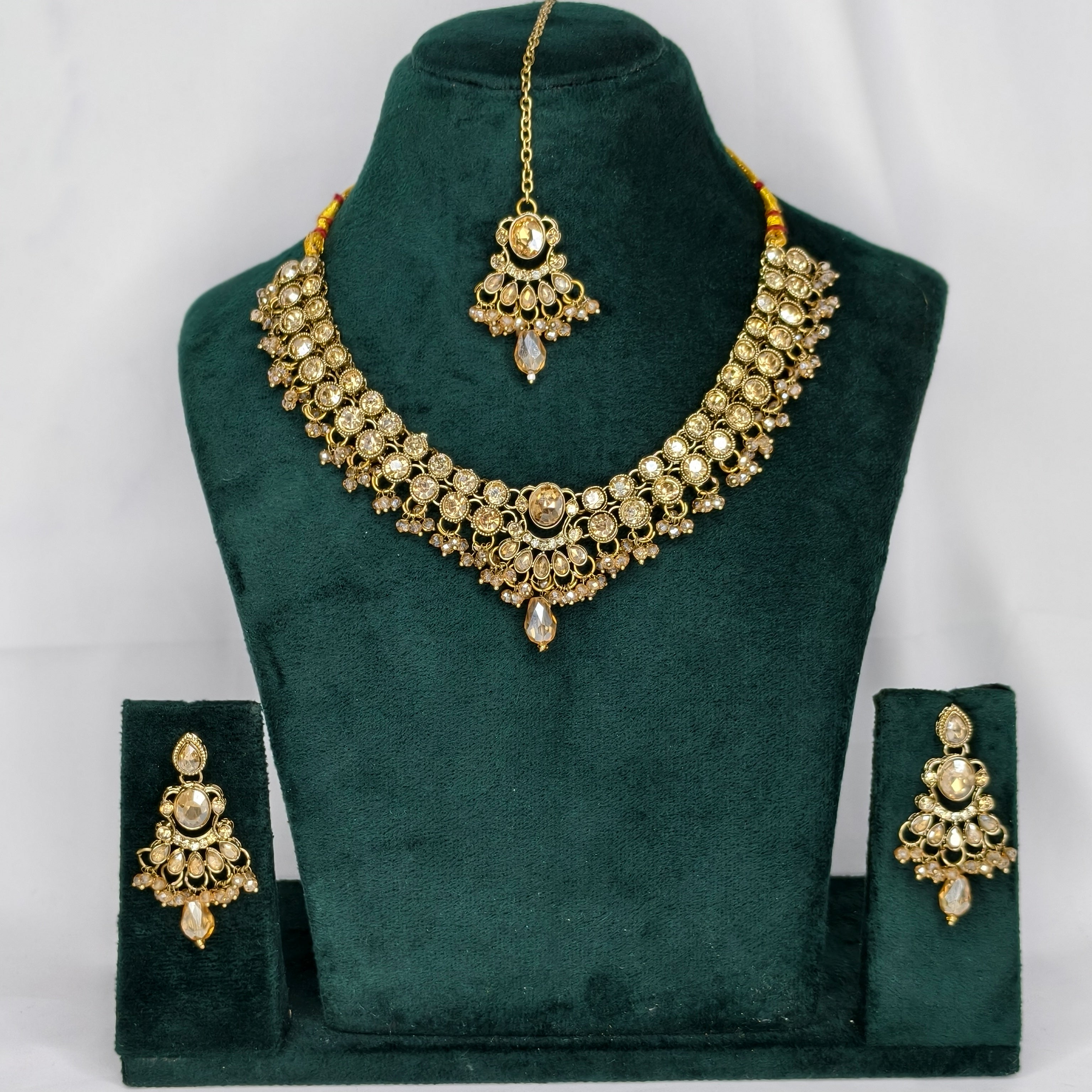 Premium Quality Shadow Stone Necklace Set ( code:b-11)