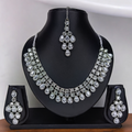 White Stone Necklace Set