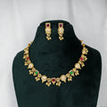 Premium Quality Gold Plated Necklace Set With Meenakari Work (CODE: 4001)