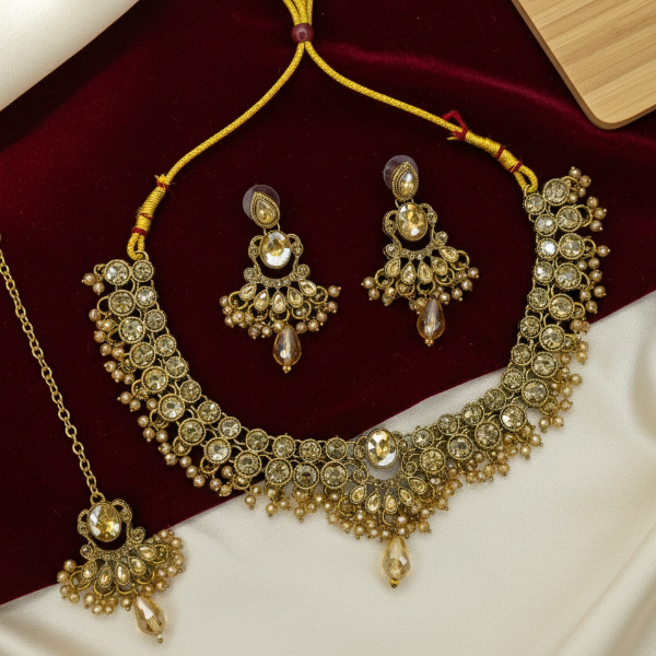 Premium Quality Shadow Stone Necklace Set ( code:b-11)